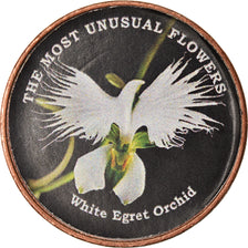 Coin, Somaliland, Shilling, 2019, Fleurs - Orchidée Colombe, MS(63), Stainless