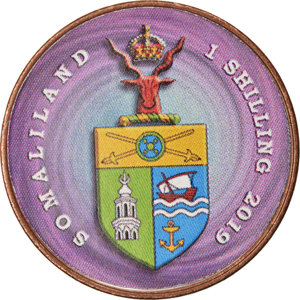 Coin, Somaliland, Shilling, 2019, Fleurs - Orchidée Colombe, MS(63), Stainless