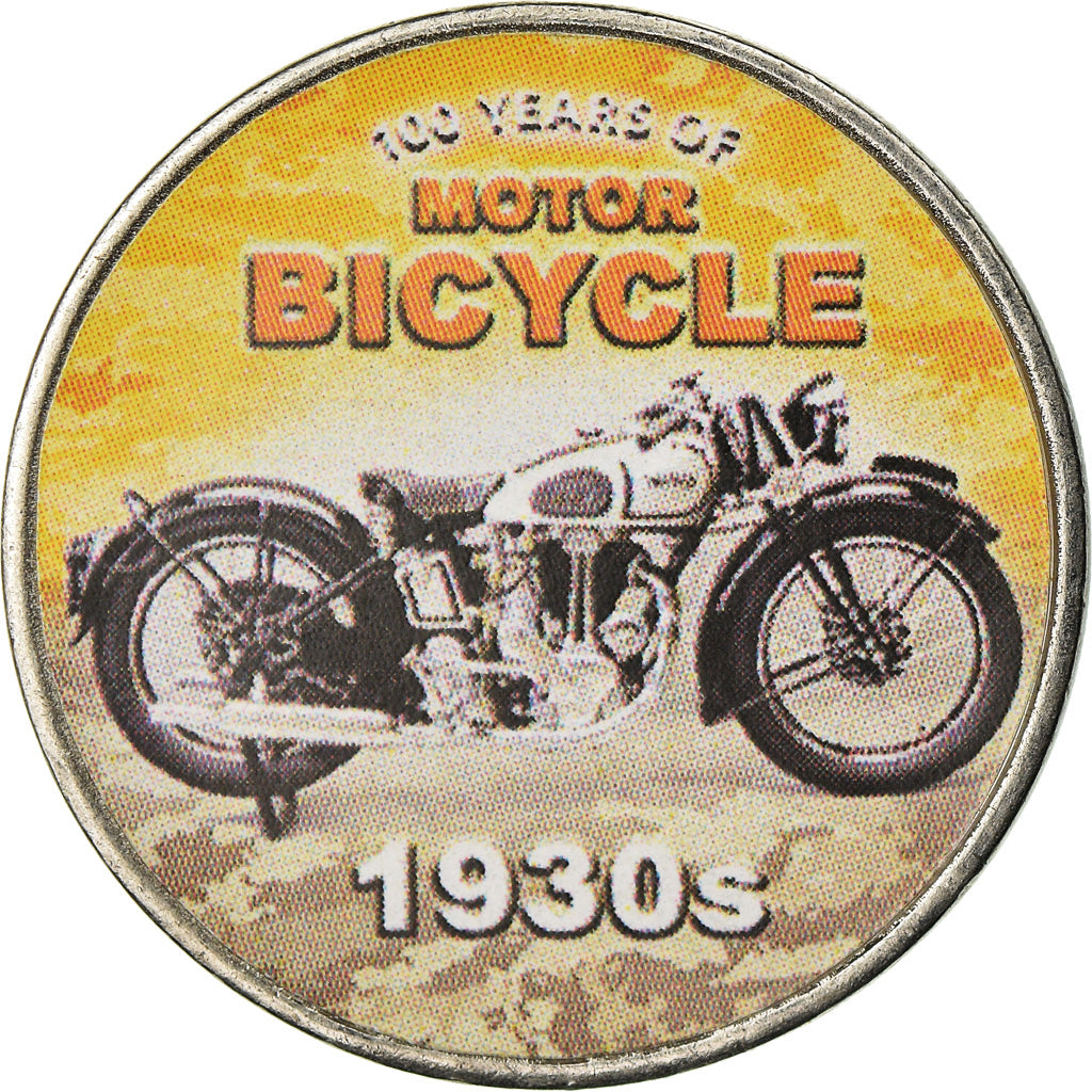 Moeda, Somalilândia, 1/2 Shilling, 2019, Motos - 100 ans - 1930, MS(63), Aço