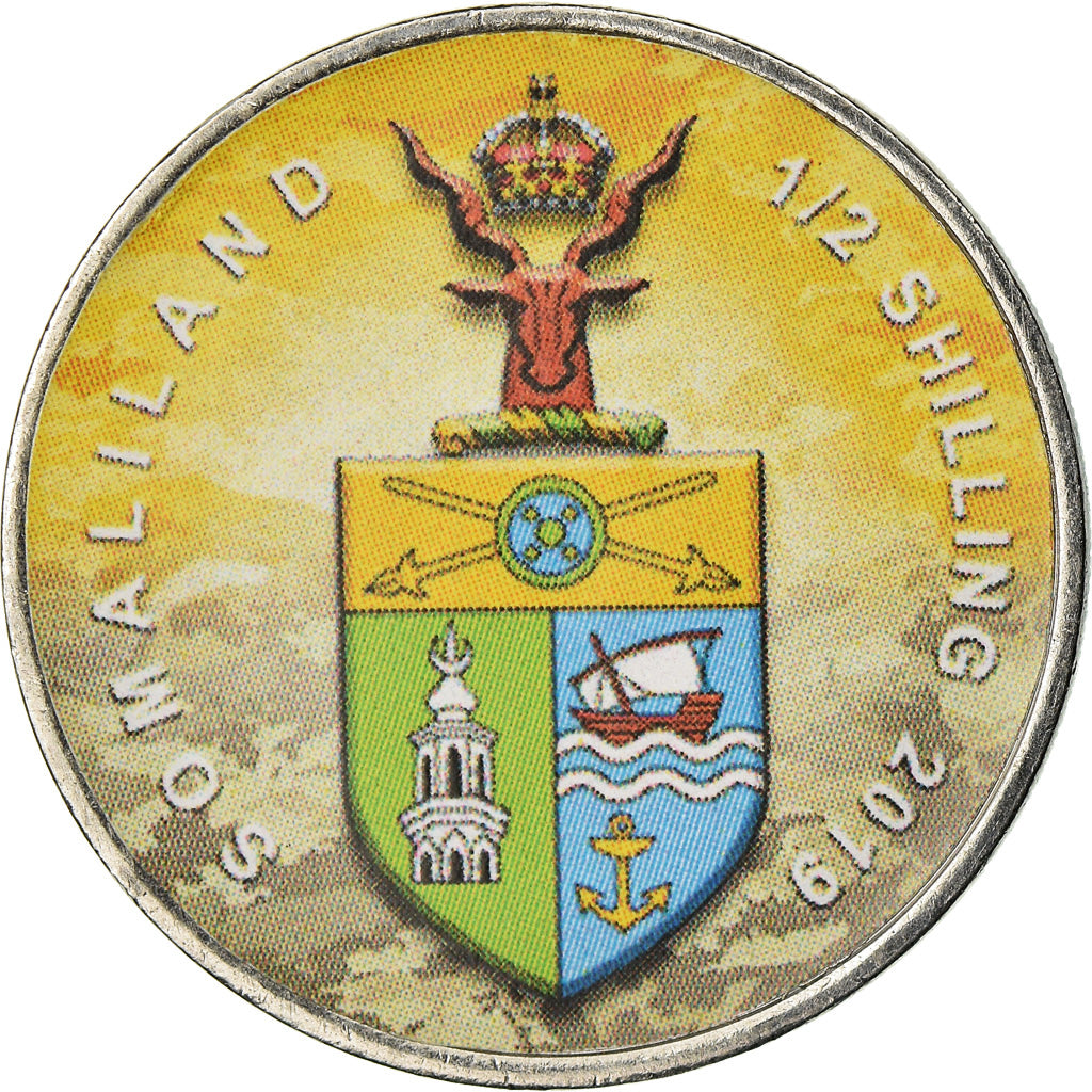 Monnaie, Somaliland, 1/2 Shilling, 2019, Motos - 100 ans - 1940, SPL, Stainless