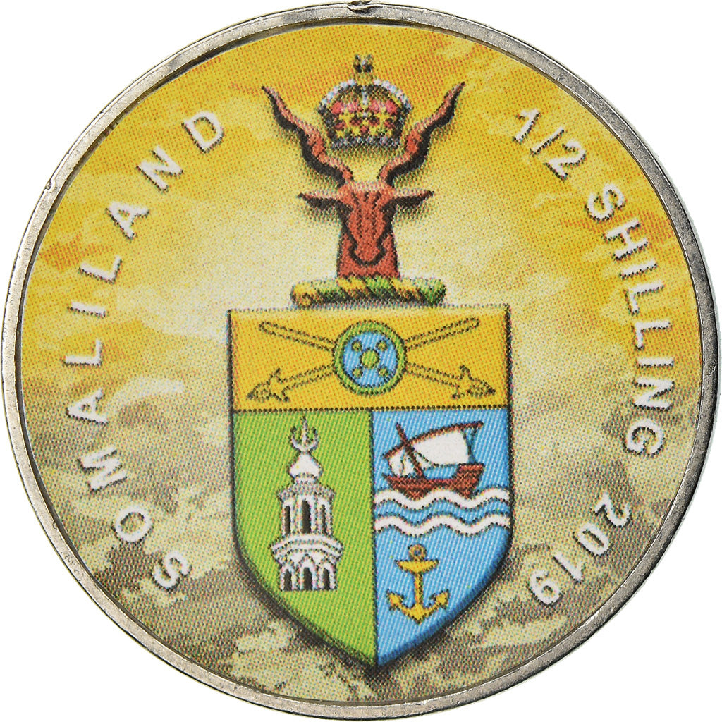 Moneta, Somaliland, 1/2 Shilling, 2019, Motos - 100 ans - 1940, SPL, Acciaio