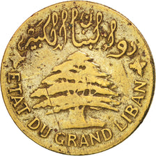 Lebanon, 2 Piastres, 1925, Paris, EF(40-45), Aluminum-Bronze, KM:4
