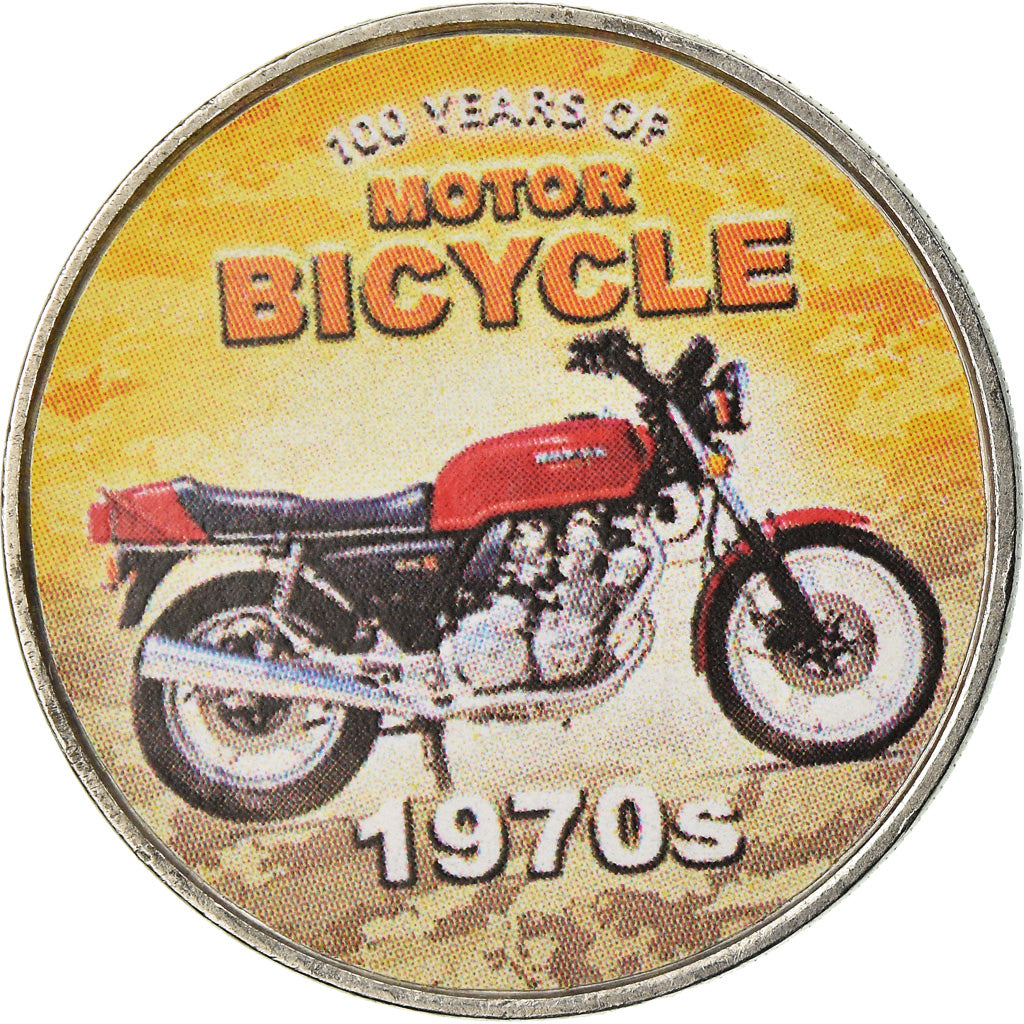 Moeda, Somalilândia, 1/2 Shilling, 2019, Motos - 100 ans - 1970, MS(63), Aço