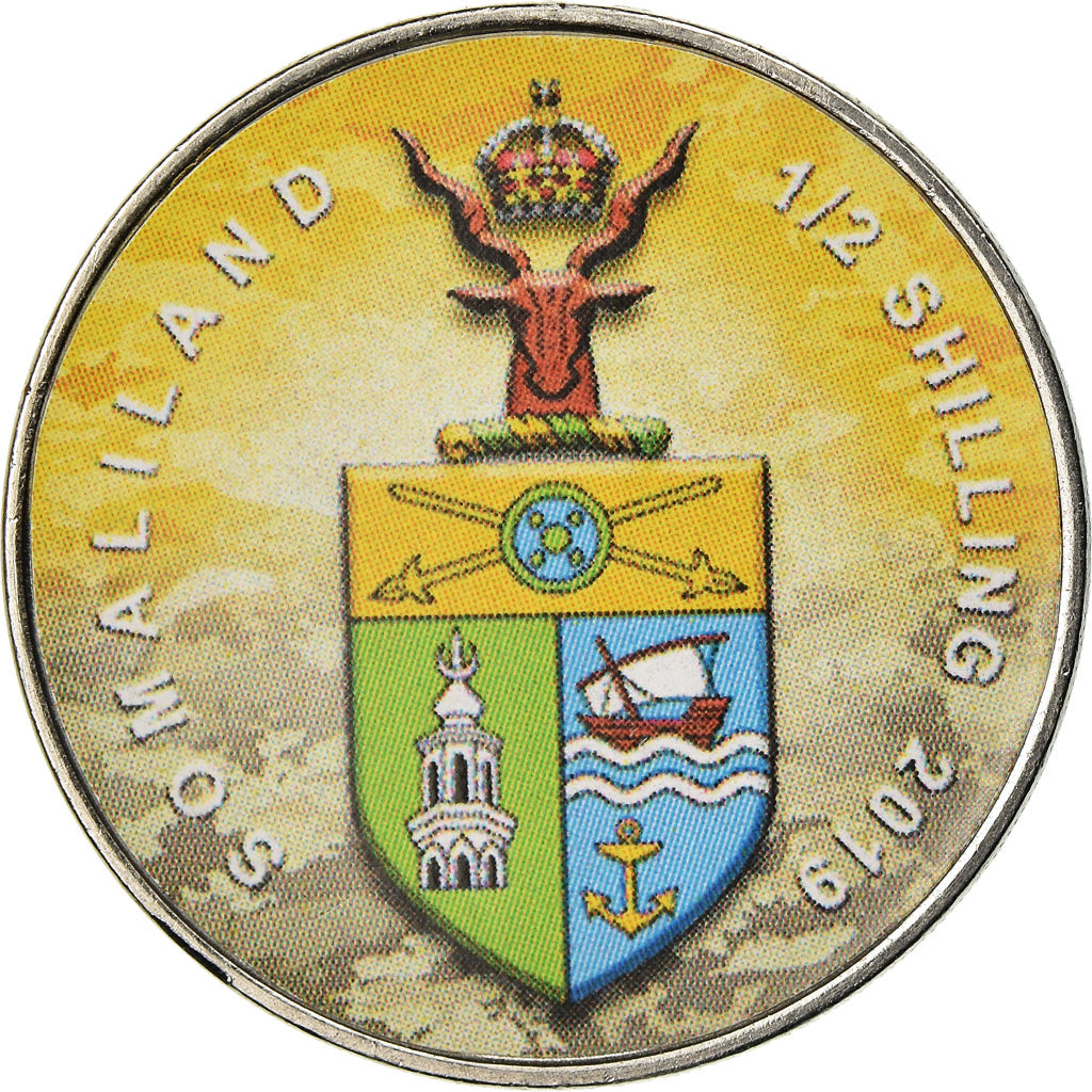 Moneta, Somaliland, 1/2 Shilling, 2019, Motos - 100 ans - 1970, MS(63), Stal