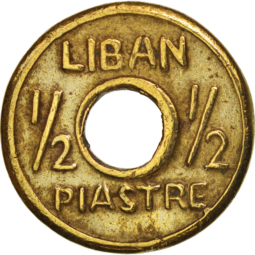 Libano, 1/2 Piastre, 1941, BB, Ottone, KM:11