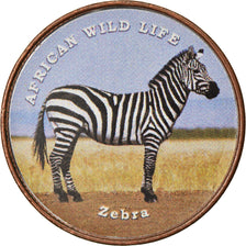 Coin, Somaliland, Shilling, 2018, Faune africaine - Zébre, MS(63), Stainless