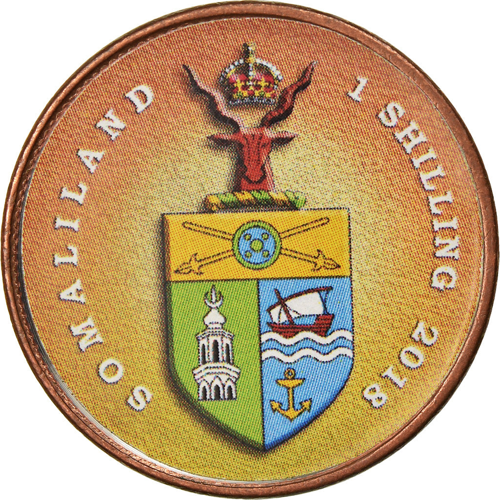 Münze, Somaliland, Shilling, 2018, Faune africaine - Eléphant, UNZ, Stainless
