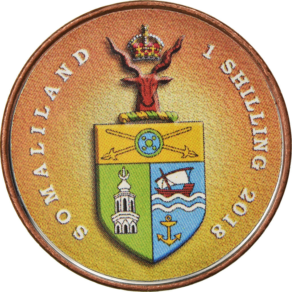 Coin, Somaliland, Shilling, 2018, Faune africaine - Lion, MS(63), Stainless