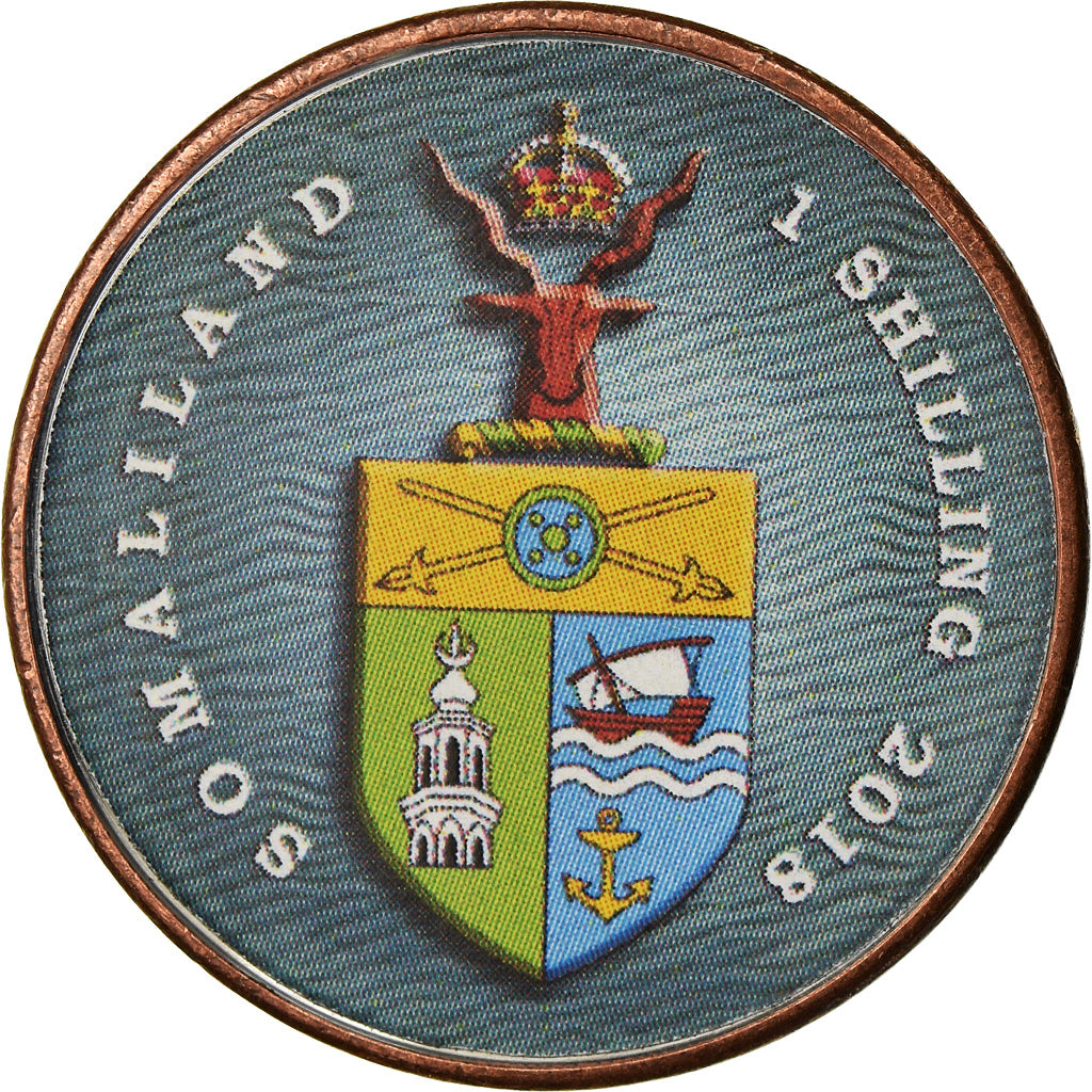 Monnaie, Somaliland, Shilling, 2018, Vie sous-marine - Raie pastenague à points