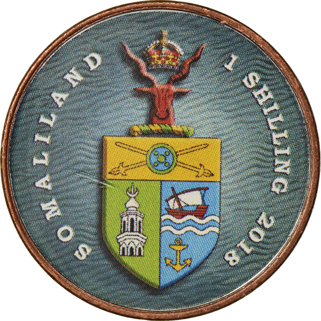 Moneta, Somaliland, Shilling, 2018, Vie sous-marine - Poisson-ange, SPL, Acciaio