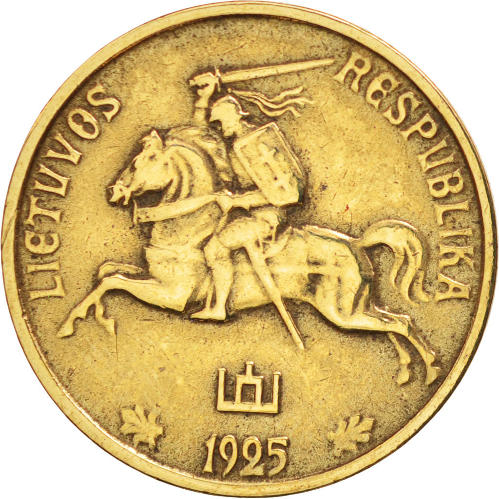 Lithuania, 5 Centai, 1925, King's Norton, EF(40-45), Aluminum-Bronze, KM:72