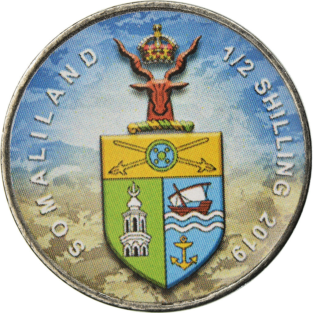 Coin, Somaliland, 1/2 Shilling, 2019, Automobiles - 100 ans - 1980, MS(63)