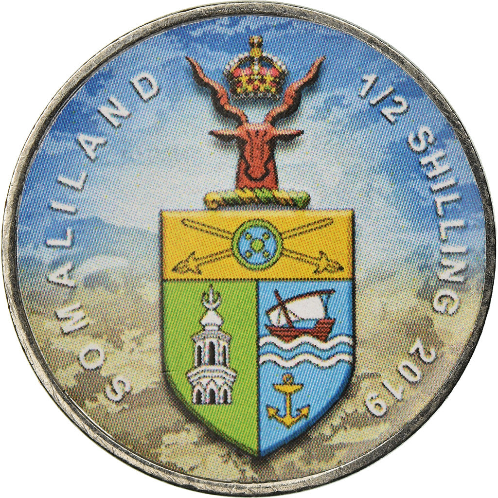 Coin, Somaliland, 1/2 Shilling, 2019, Automobiles - 100 ans - 1990, MS(63)