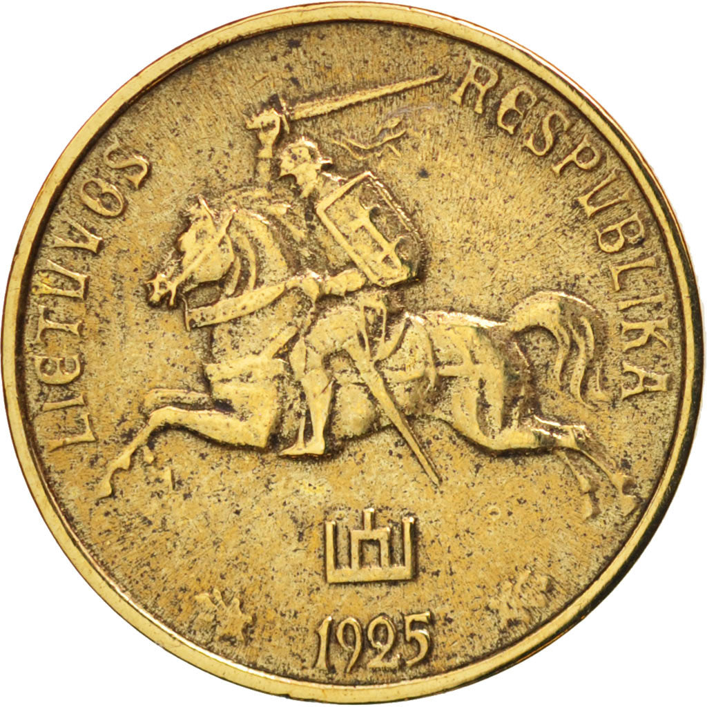 Lithuania, Centas, 1925, King's Norton, AU(50-53), Aluminum-Bronze, KM:71
