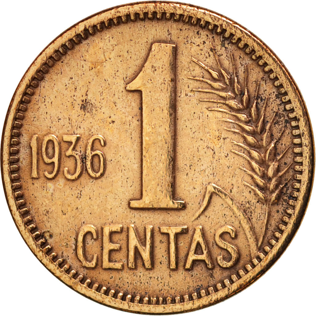 Lituania, Centas, 1936, BB+, Bronzo, KM:79