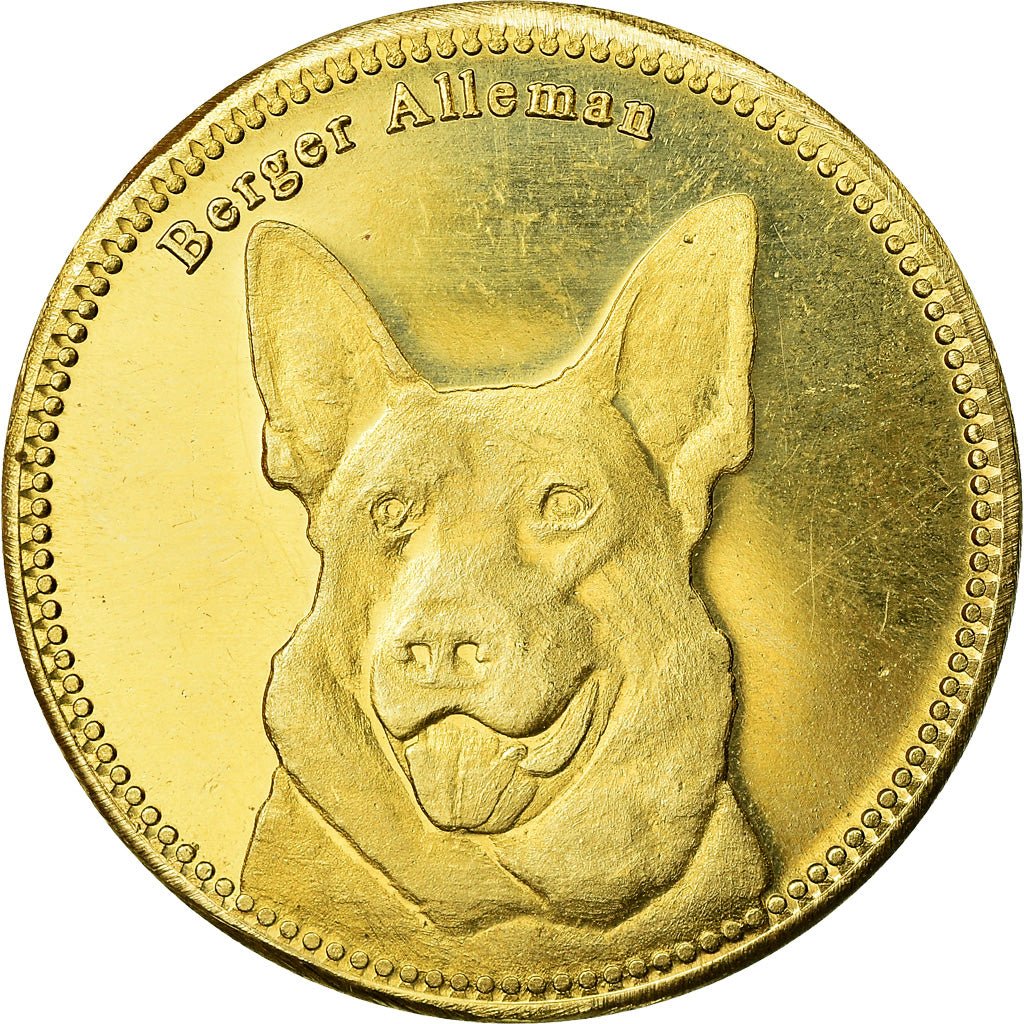 Moneta, Somaliland, 5 Shillings, 2019, Chiens - Berger allemand, SPL, Ottone