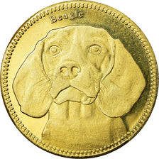 Coin, Somaliland, 5 Shillings, 2019, Chiens - Beagle, MS(63), Brass
