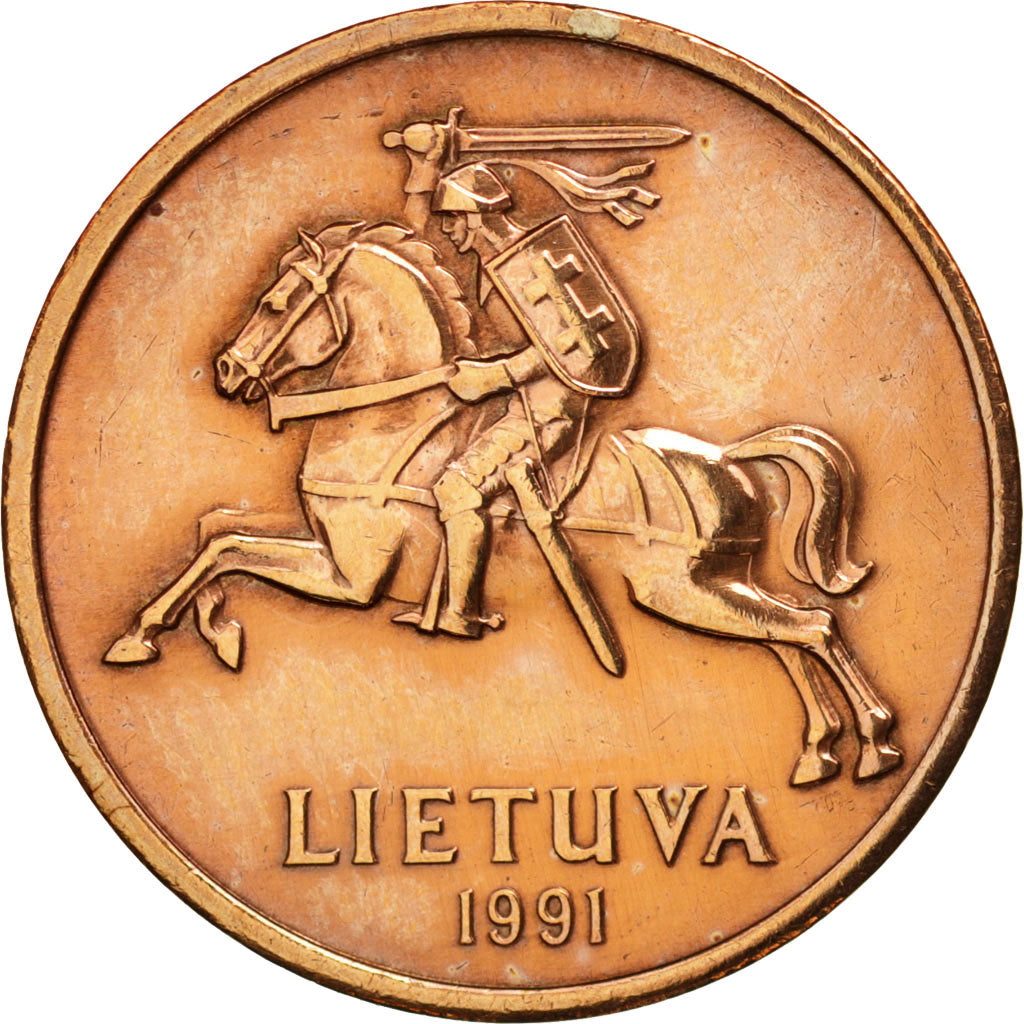 Lithuania, 50 Centu, 1991, AU(50-53), Bronze, KM:90