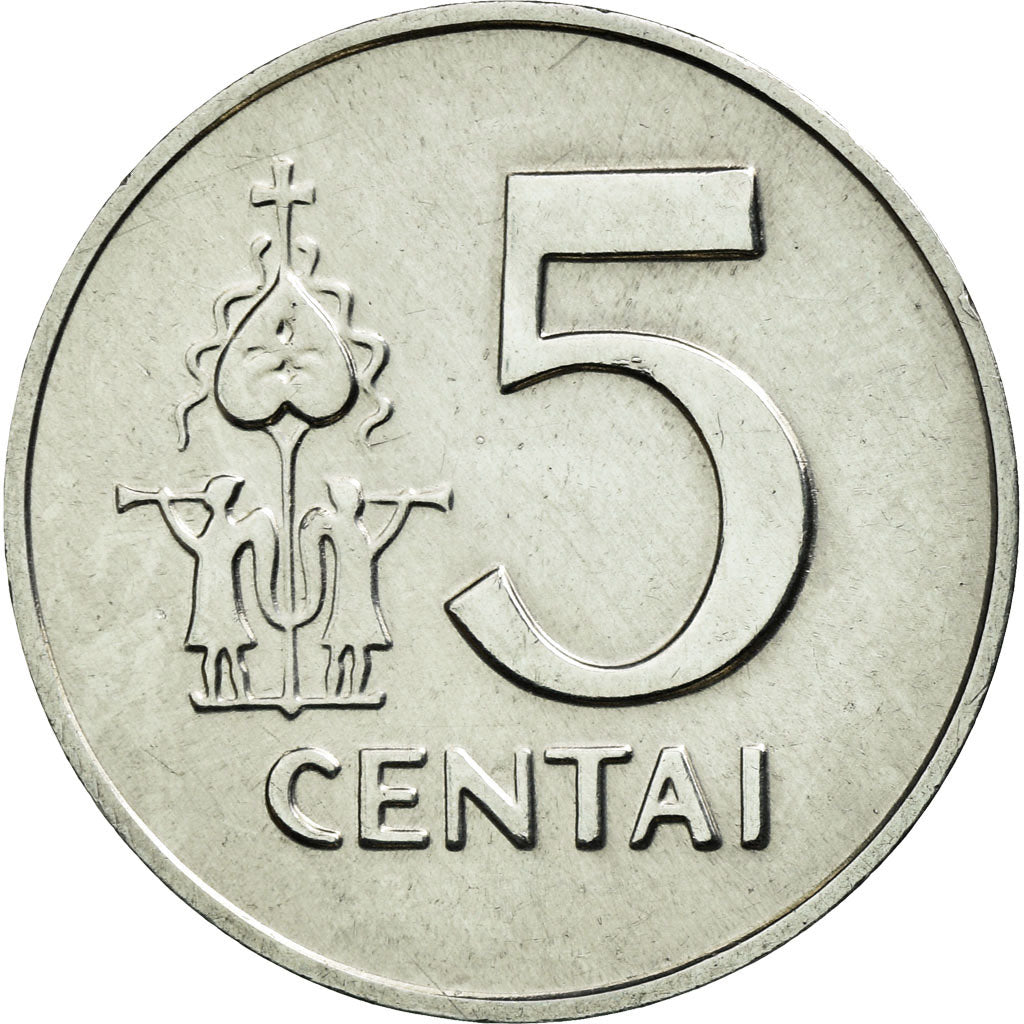 Coin, Lithuania, 5 Centai, 1991, AU(55-58), Aluminum, KM:87