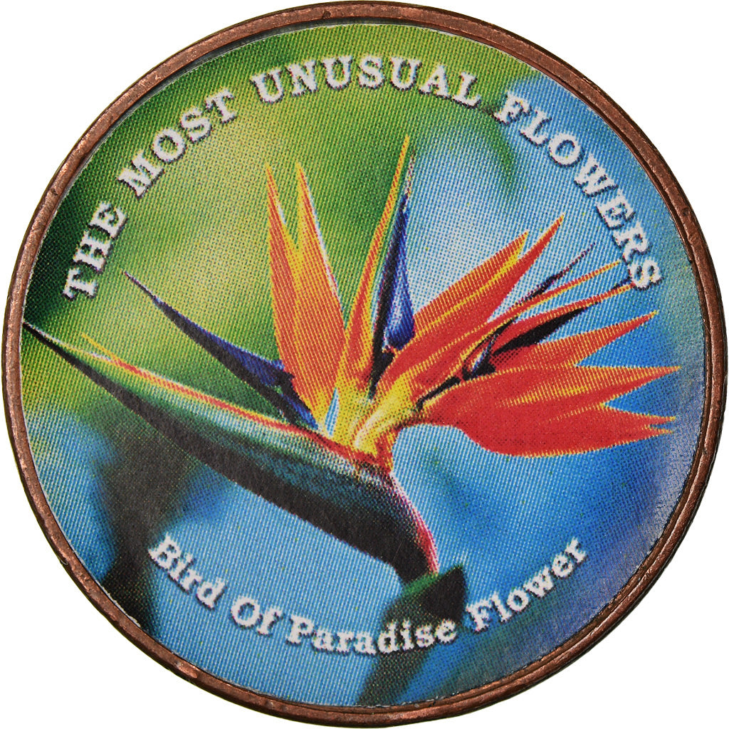 Coin, Somaliland, Shilling, 2019, Fleurs - Oiseau de paradis, MS(63), Stainless