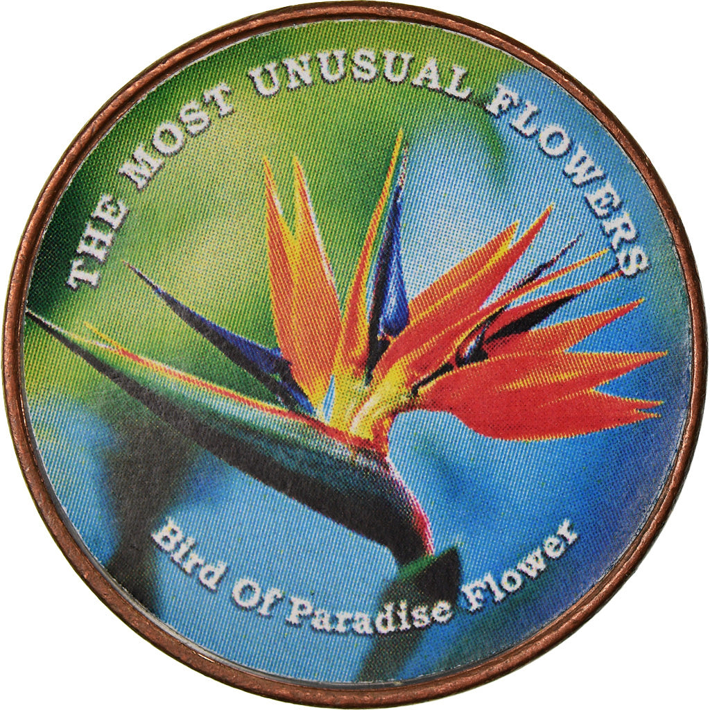 Coin, Somaliland, Shilling, 2019, Fleurs - Oiseau de paradis, MS(63), Stainless