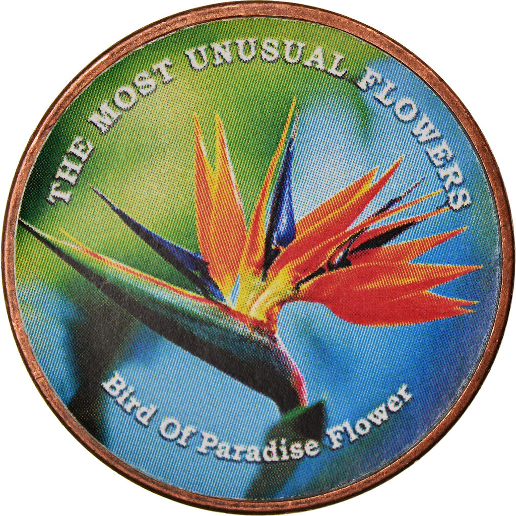 Coin, Somaliland, Shilling, 2019, Fleurs - Oiseau de paradis, MS(63), Stainless