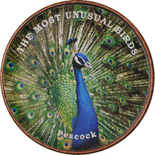 Coin, Somaliland, Shilling, 2019, Oiseaux - Paon, MS(63), Stainless Steel