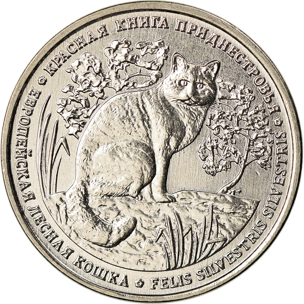 Coin, Transnistria, Rouble, 2020, Chat sauvage, MS(63), Copper-nickel
