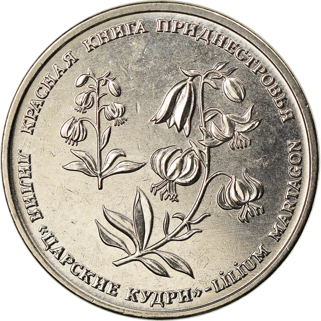 Coin, Transnistria, Rouble, 2019, Lys martagon, MS(63), Copper-nickel