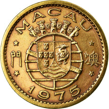 Moneta, Makau, 10 Avos, 1975, AU(50-53), Mosiądz niklowy, KM:2a