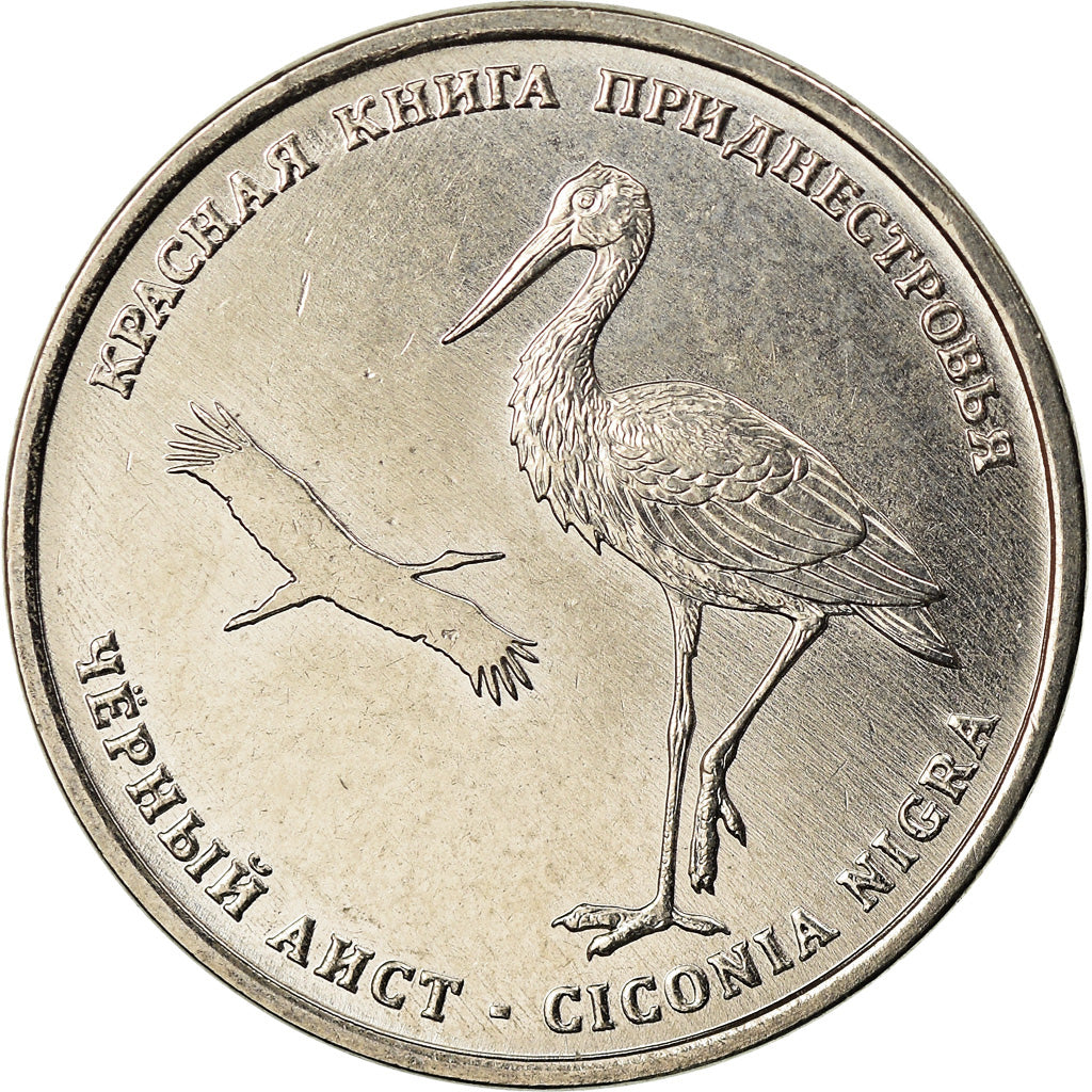 Coin, Transnistria, Rouble, 2019, Cigogne, MS(63), Copper-nickel