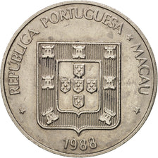 Macao, 5 Patacas, 1988, Singapore Mint, AU(50-53), Copper-nickel, KM:24.1