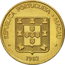 Coin, Macao, 50 Avos, 1982, AU(50-53), Brass, KM:22