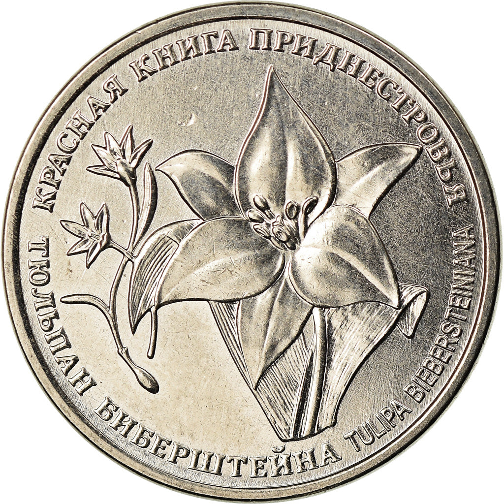 Coin, Transnistria, Rouble, 2019, Tulipe, MS(63), Copper-nickel