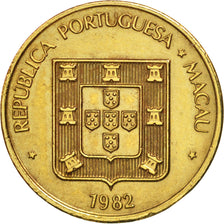 Macao, 20 Avos, 1982, AU(50-53), Brass, KM:21
