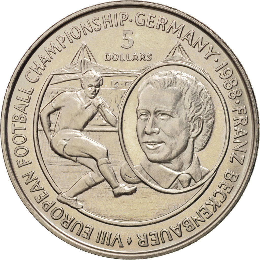 Coin, Niue, Elizabeth II, 5 Dollars, 1988, AU(55-58), Copper-nickel, KM:12