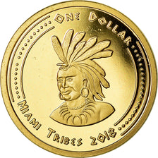 Coin, United States, Dollar, 2018, U.S. Mint, Miami Tribes, MS(63), Brass