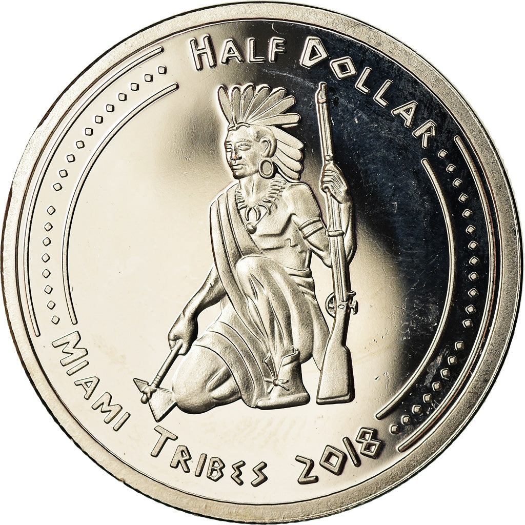Monnaie, États-Unis, 1/2 Dollar, 2018, U.S. Mint, Miami Tribes, SPL