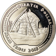 Moeda, Estados Unidos da América, Quarter, 2018, U.S. Mint, Miami Tribes