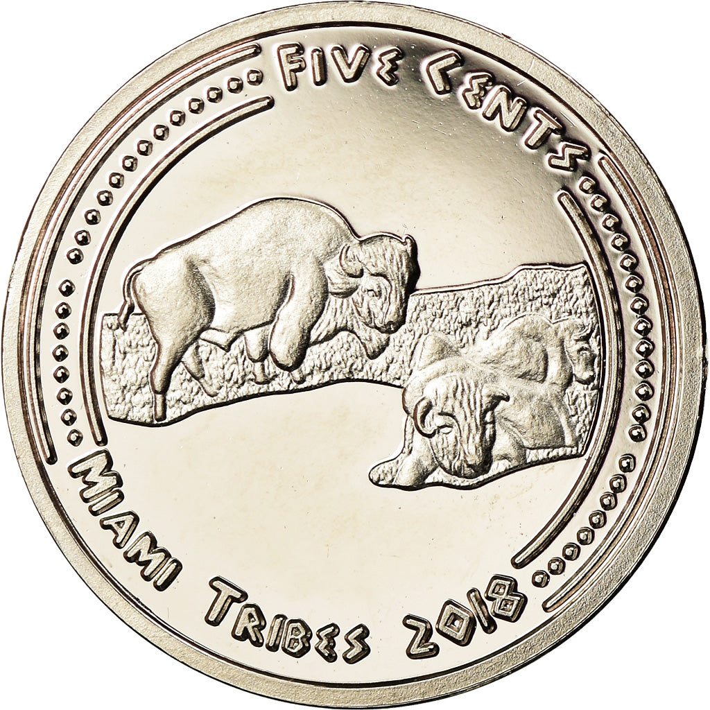 Coin, United States, 5 Cents, 2018, U.S. Mint, Miami Tribes, MS(63)