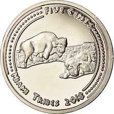 Coin, United States, 5 Cents, 2018, U.S. Mint, Miami Tribes, MS(63)