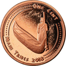 Moneta, USA, Cent, 2018, U.S. Mint, Miami Tribes, MS(63), Miedź