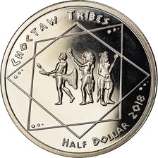 Moneta, USA, 1/2 Dollar, 2018, U.S. Mint, Tribu Chocktaw, MS(63), Miedź-Nikiel