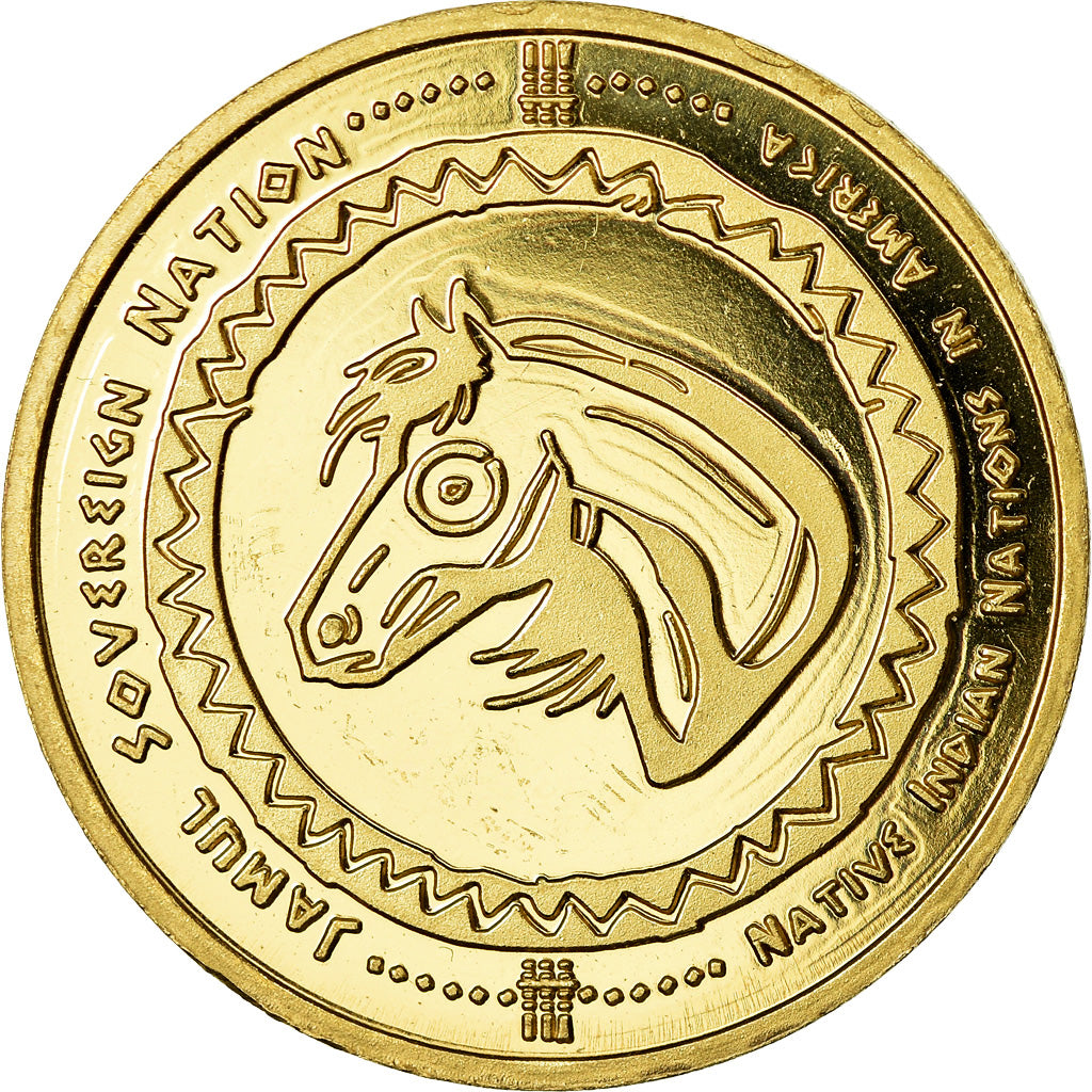 Coin, United States, Dollar, 2019, U.S. Mint, Tribu Comanche, MS(63), Brass