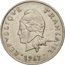 New Hebrides, 20 Francs, 1967, Paris, AU(50-53), Nickel, KM:3.1