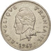New Hebrides, 20 Francs, 1967, Paris, AU(50-53), Nickel, KM:3.1
