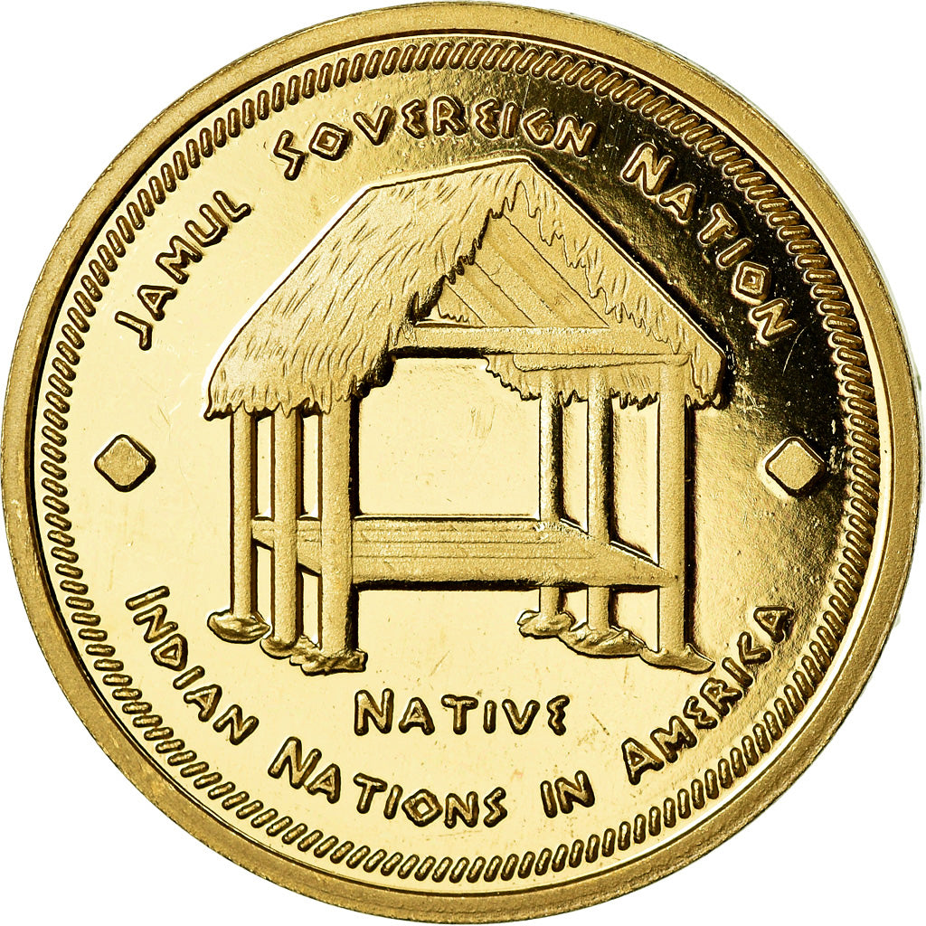 Coin, United States, Dollar, 2019, U.S. Mint, Tribu Séminole, MS(63), Brass