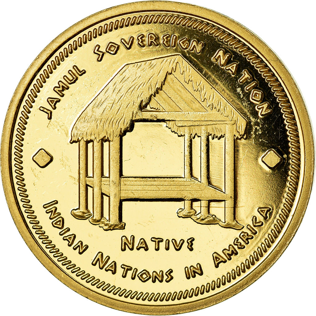 Coin, United States, Dollar, 2019, U.S. Mint, Tribu Séminole, MS(63), Brass