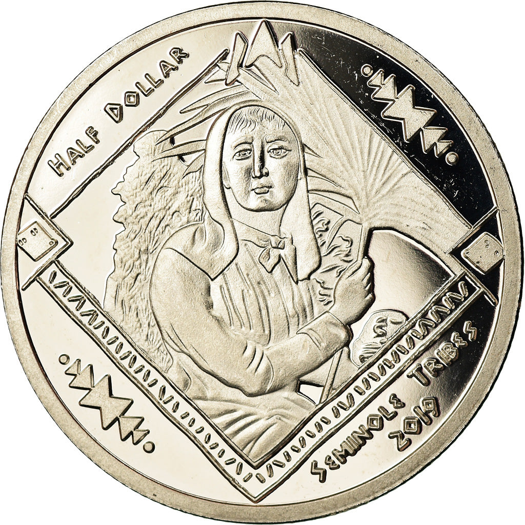 Coin, United States, 1/2 Dollar, 2019, U.S. Mint, Tribu Séminole, MS(63)