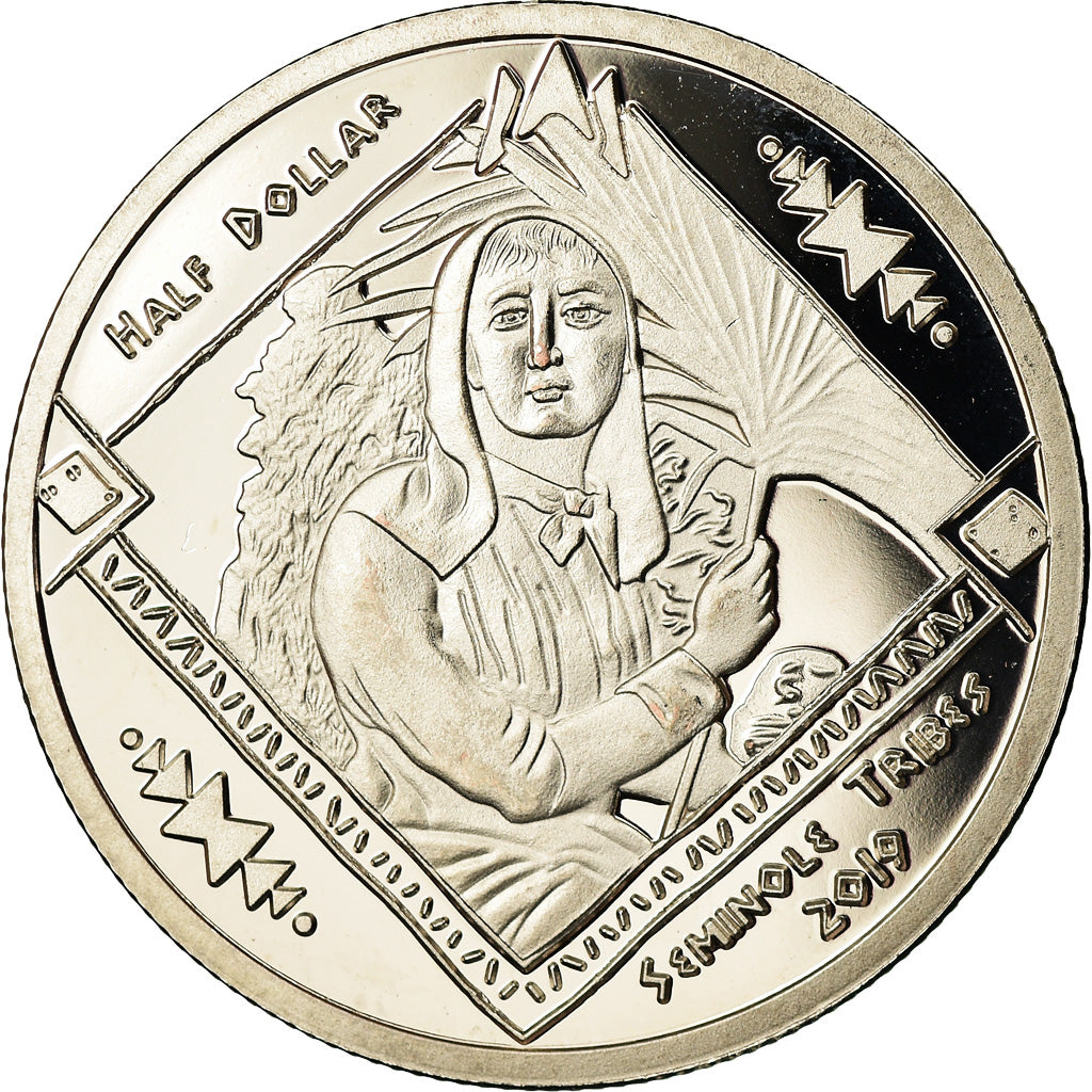 Coin, United States, 1/2 Dollar, 2019, U.S. Mint, Tribu Séminole, MS(63)